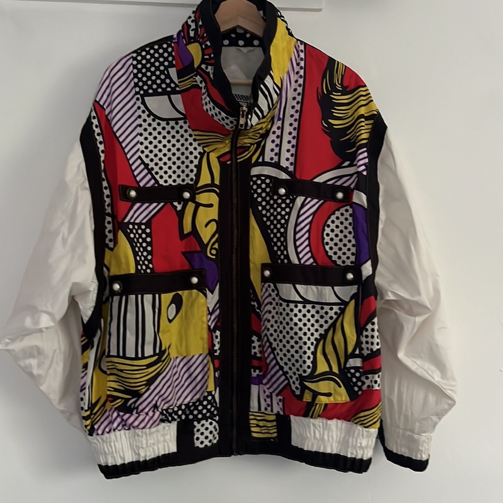 Bomber Jacket vintage 80/90s colorful funky pop art design